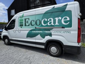 gardening company electric vehicle for tree care and gardening